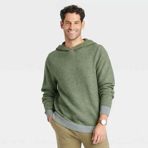 Olive Hooded Sweater NWT